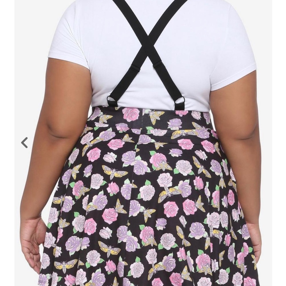 Floral Moth Skirt with Suspenders - Picture 2 of 2